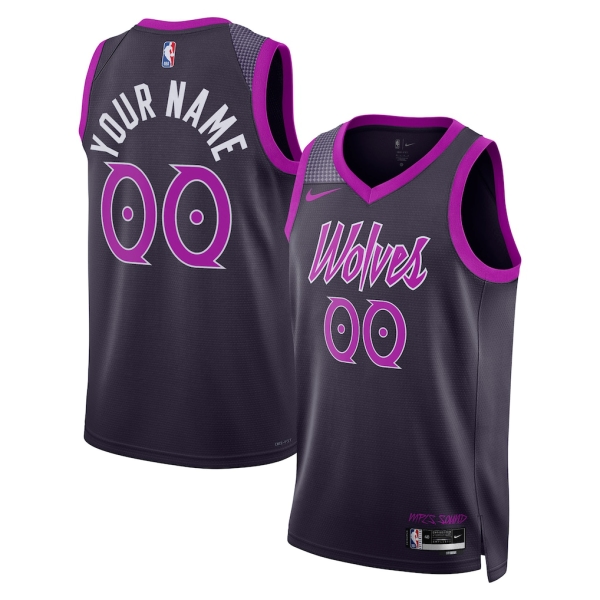 Minnesota Timberwolves Trikot Benutzerdefinierte Nike 2025-26 City Edition Schwarz Swingman - Herren Minnesota Timberwolves Trikot Benutzerdefinierte Nike 2025-26 City Edition Schwarz Swingman - Herren